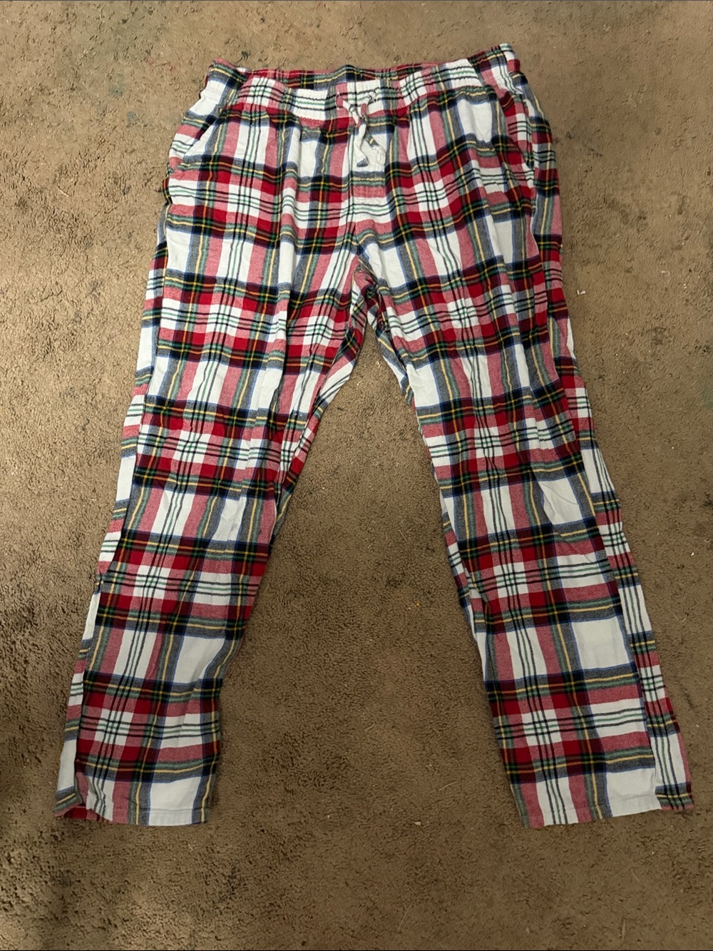Old Navy Red and White Plaid Lounge Joggers